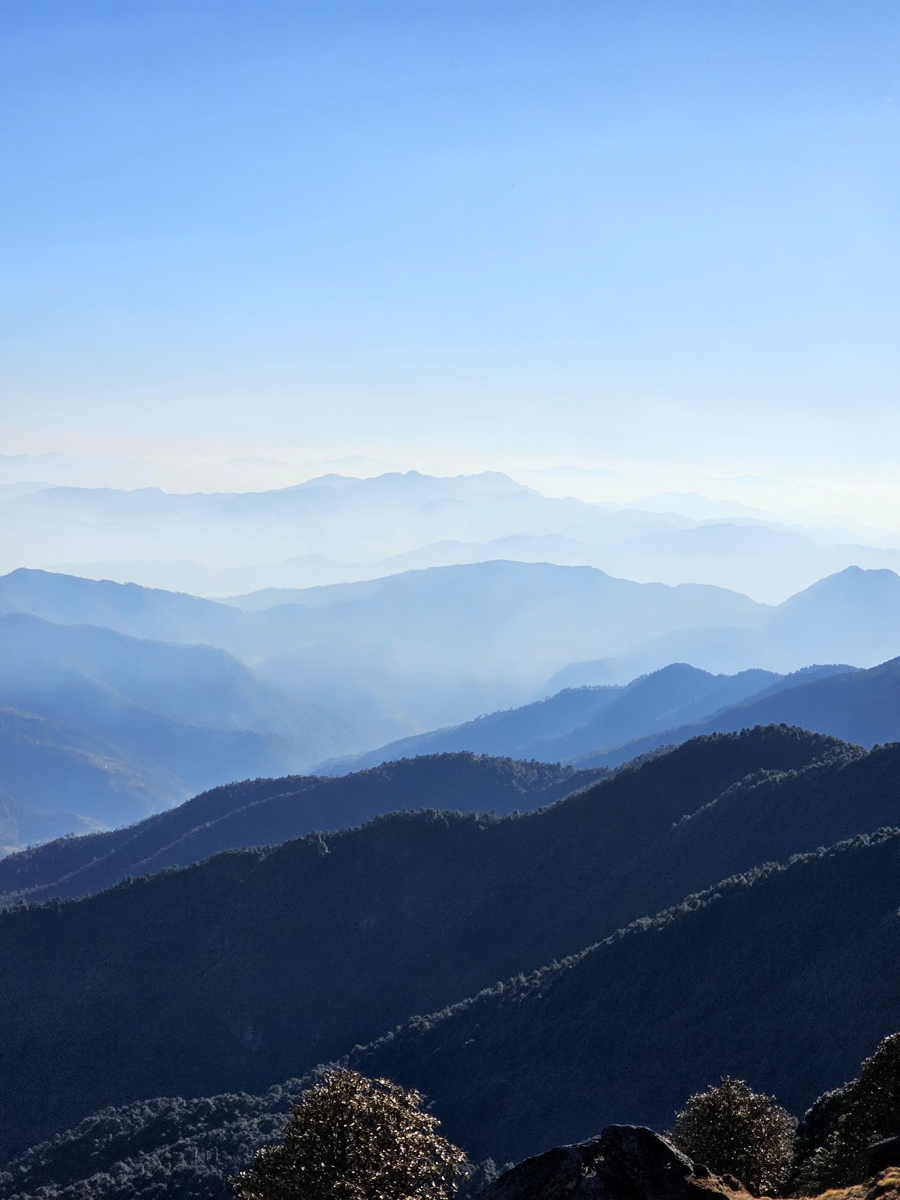 Brahmatal Trek — Ridgeline views of Trishul in winter